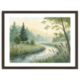 Misty Morning Riverbank: A Woodland Sanctuary thumbnail