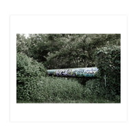 Graffiti pipe among the summer forest (Print Only)