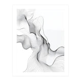 Abstract Black And White Flowing Lines (Print Only) thumbnail
