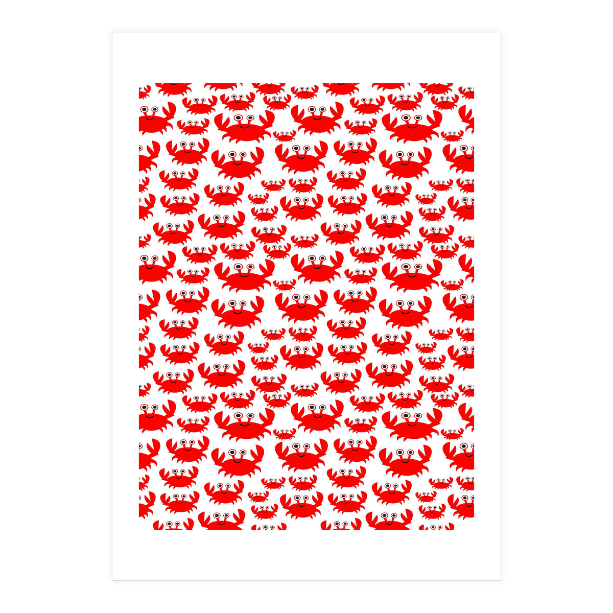 Red Crab Pattern  (Print Only)