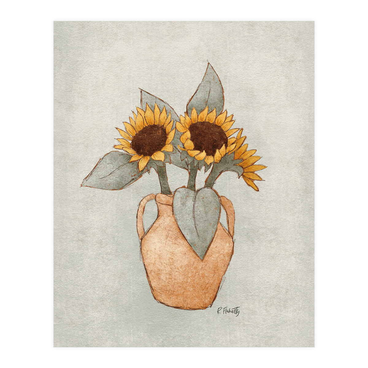 Sunflower Vase (Print Only)
