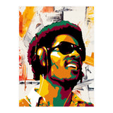 Stevie Wonder Colorful Abstract Retro Art (Print Only) thumbnail