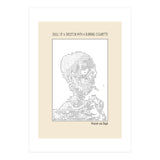Skull Of A Skeleton With A Burning Cigarette Vincent Van Gogh Ascii Art (Print Only) thumbnail