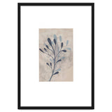 Leaf Beige and Blue Art Print thumbnail