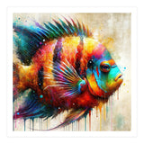 Colorful Tropical Fish Portrait (Print Only) thumbnail