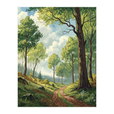 Vibrant Summer Forest Landscape Painting (Print Only) thumbnail