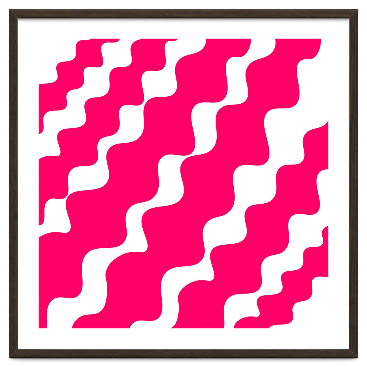 Slanting Pink Wavy Pattern