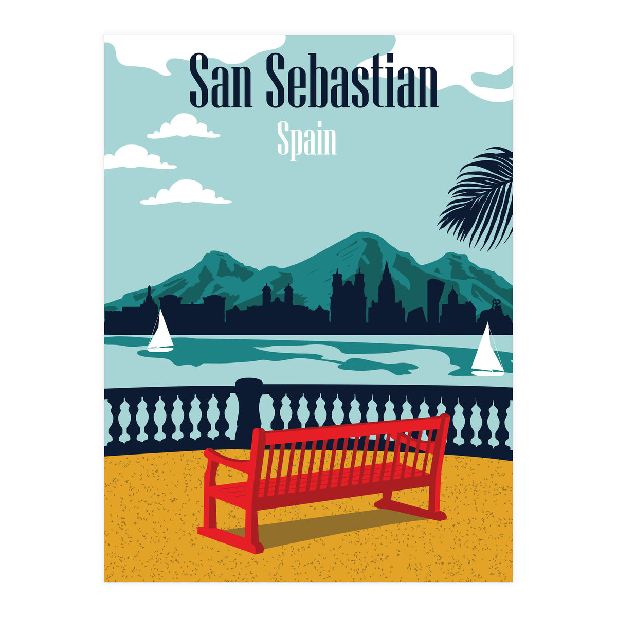 San Sebastian Beach, Spain (Print Only)