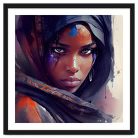 Watercolor Tuareg Woman #8