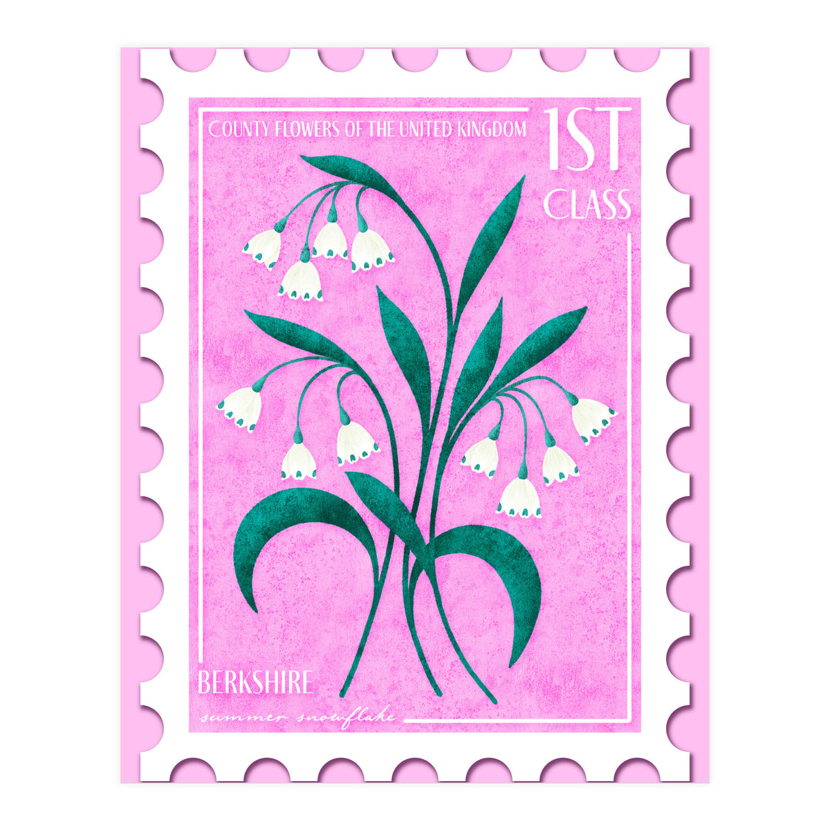 Berkshire Summer Snowflake Postage Stamp (Print Only)