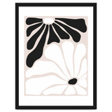 Floral Yin Yang, Scandinavian Nature Flowers Botanical Concept, Plants Blossom Positivity Neutral Minimalism thumbnail