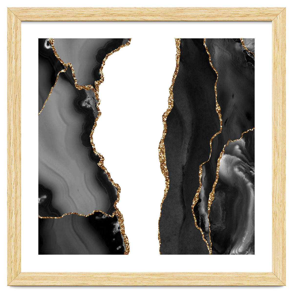 Black & Gold Agate Texture 07