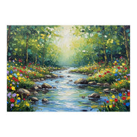 Sunlit Forest Stream (Print Only)