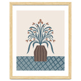 Earthy Modern Vase with Florals thumbnail