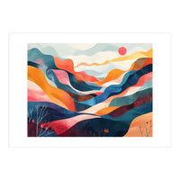 Abstract Mountain Landscape Art (Print Only)
