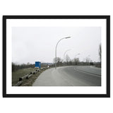 Street light on the curving road thumbnail