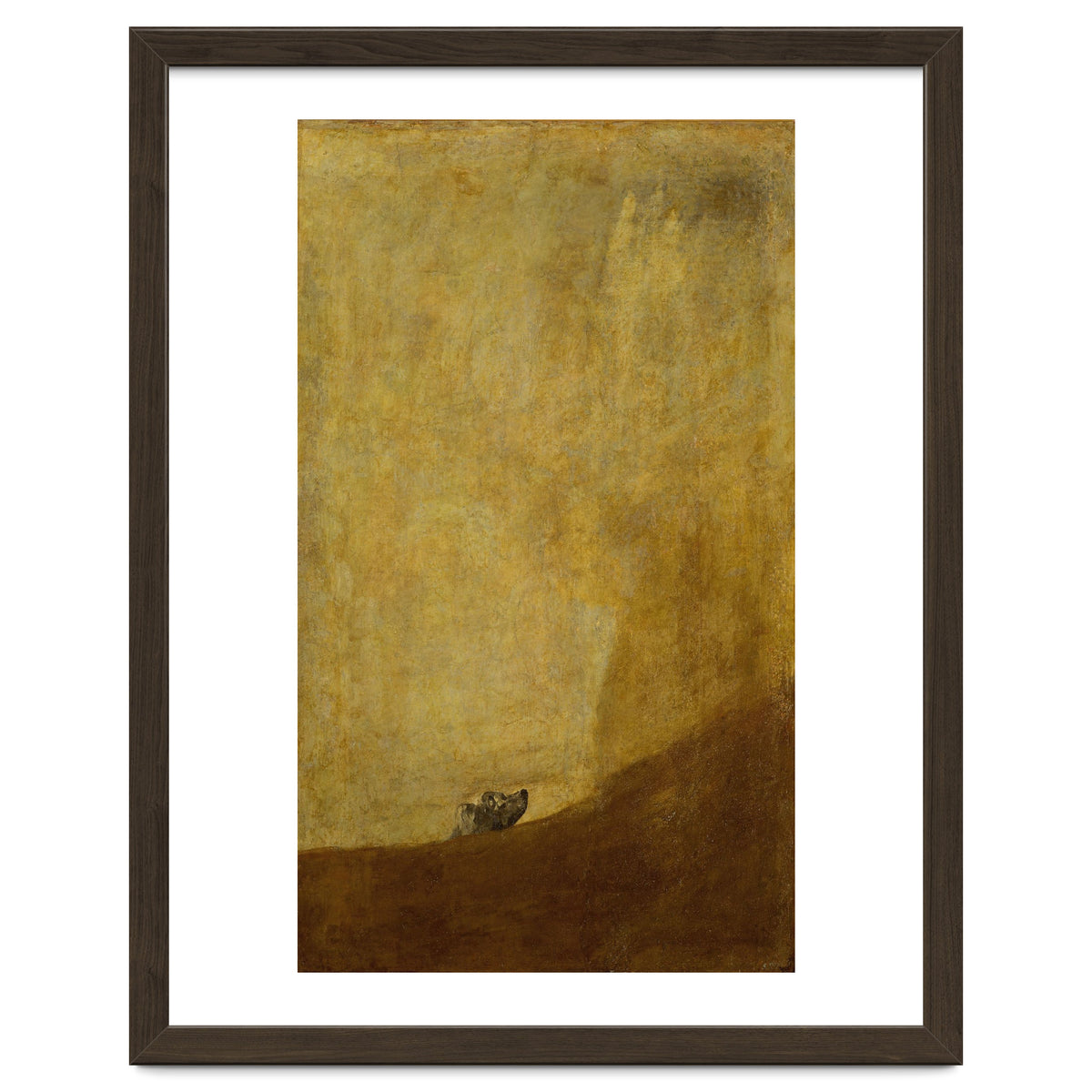 Dog, half submerged. One of the &quot; from the Quinta del Sordo, Goya's house.1819-1823.