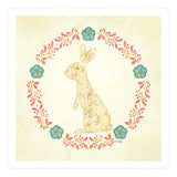 Floral Rabbit Wreath (Print Only) thumbnail