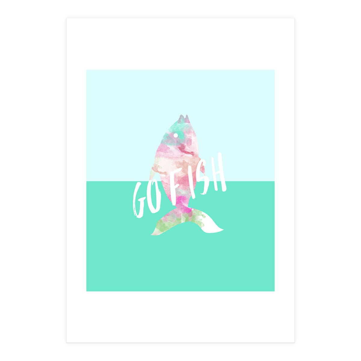 Go Fish With Quote (Print Only)