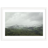 Snow-covered green mountains - Iceland thumbnail