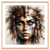Regal Warrior Woman Watercolor Portrait thumbnail