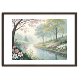 Springtime Blossoms: A Serene Garden Stream thumbnail