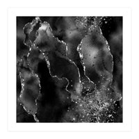 Black Glitter Agate Texture 08 (Print Only)