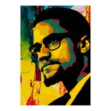 Malcolm X Colorful Abstract Art (Print Only) thumbnail