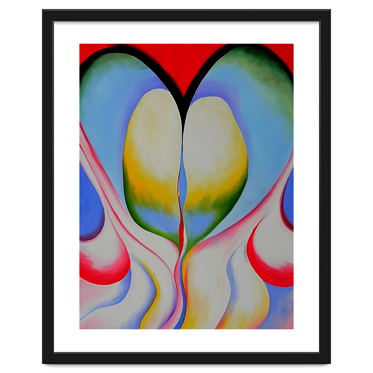 Georgia O’Keeffe – Series 1, No. 8 (1918) | Expressive Abstract Watercolor of Organic Rhythm and Modernist Form