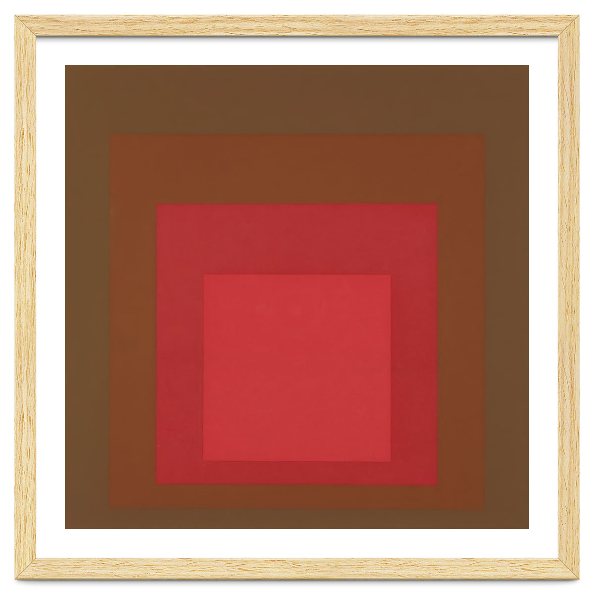 JOSEF ALBERS - HOMAGE TO THE SQUARE, RED, BROWN