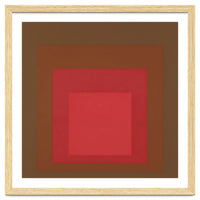 JOSEF ALBERS - HOMAGE TO THE SQUARE, RED, BROWN