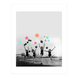 Vintage Women Black & White Photography Balloons Freedom Feminism Women's Rights Individuality (Print Only) thumbnail