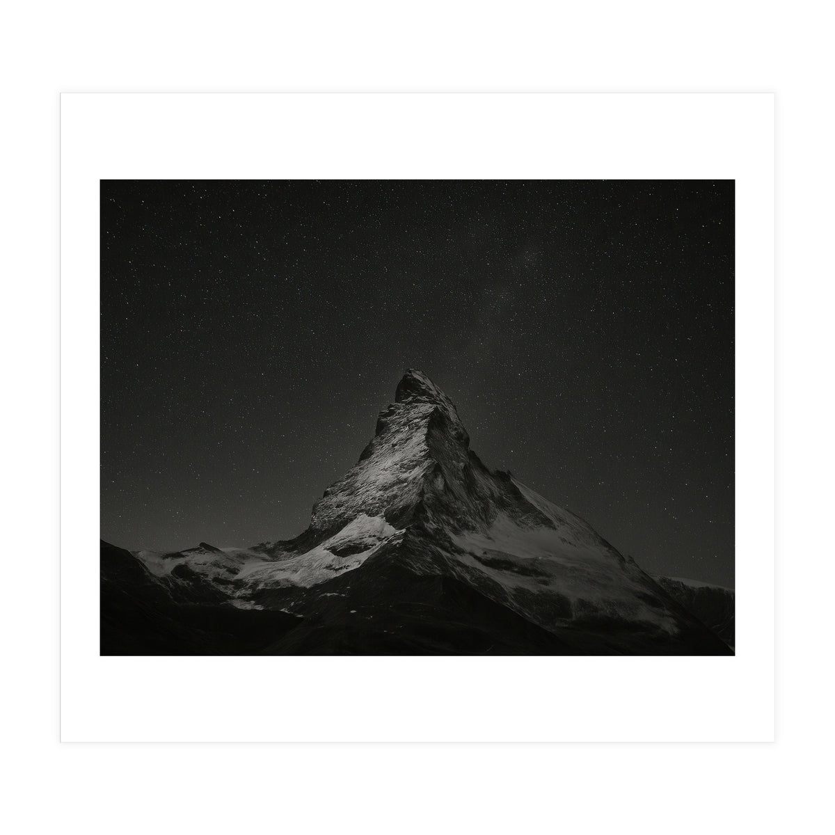 Matterhorn Switzerland Starry Night Mountain Photography (Print Only)