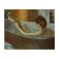 Woman in bath, sponging her leg. Pastel, 1883-84   19.7 x 41 cm. (Print Only)
