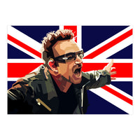 Bono U2 English Singer Rock Band (Print Only)