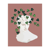 Roman Planter, Plant Pot, Botanical Nature Victorian Statue Face, Eclectic Bohemian Plant Lady Illustration (Print Only) thumbnail