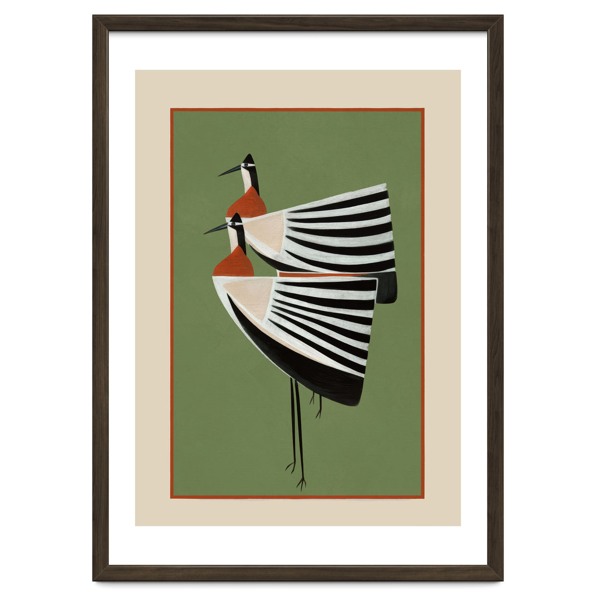 Striped Bird Pair