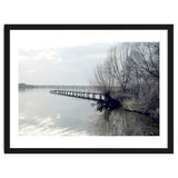 Sunny day pier in the lake thumbnail