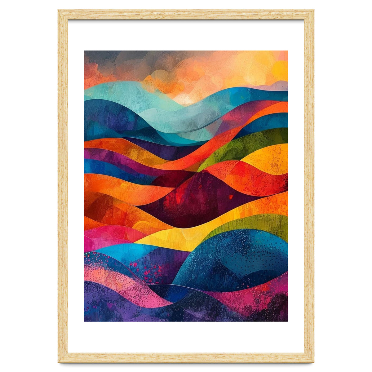 Abstract Rainbow Mountain Landscape