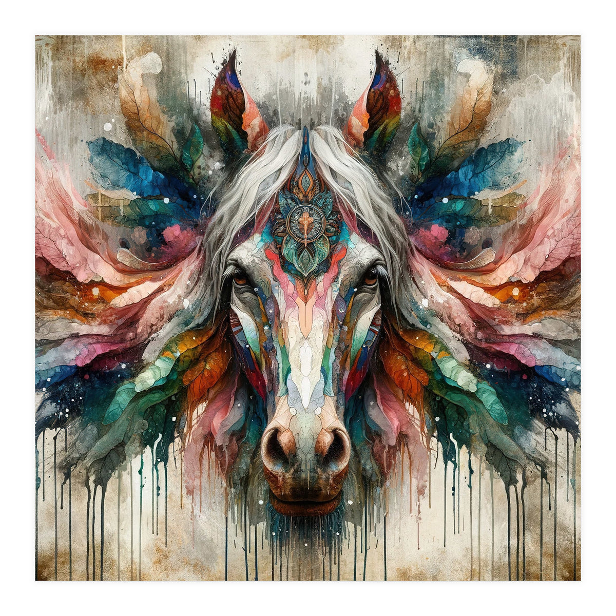 Ornate Horse Portrait (Print Only)