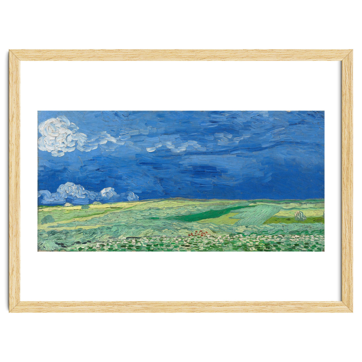 Wheatfield under Thunderclouds. Date: July 1890, Auvers-sur-Oise. Dimensions: 50.4 cm x 101.3 cm,...