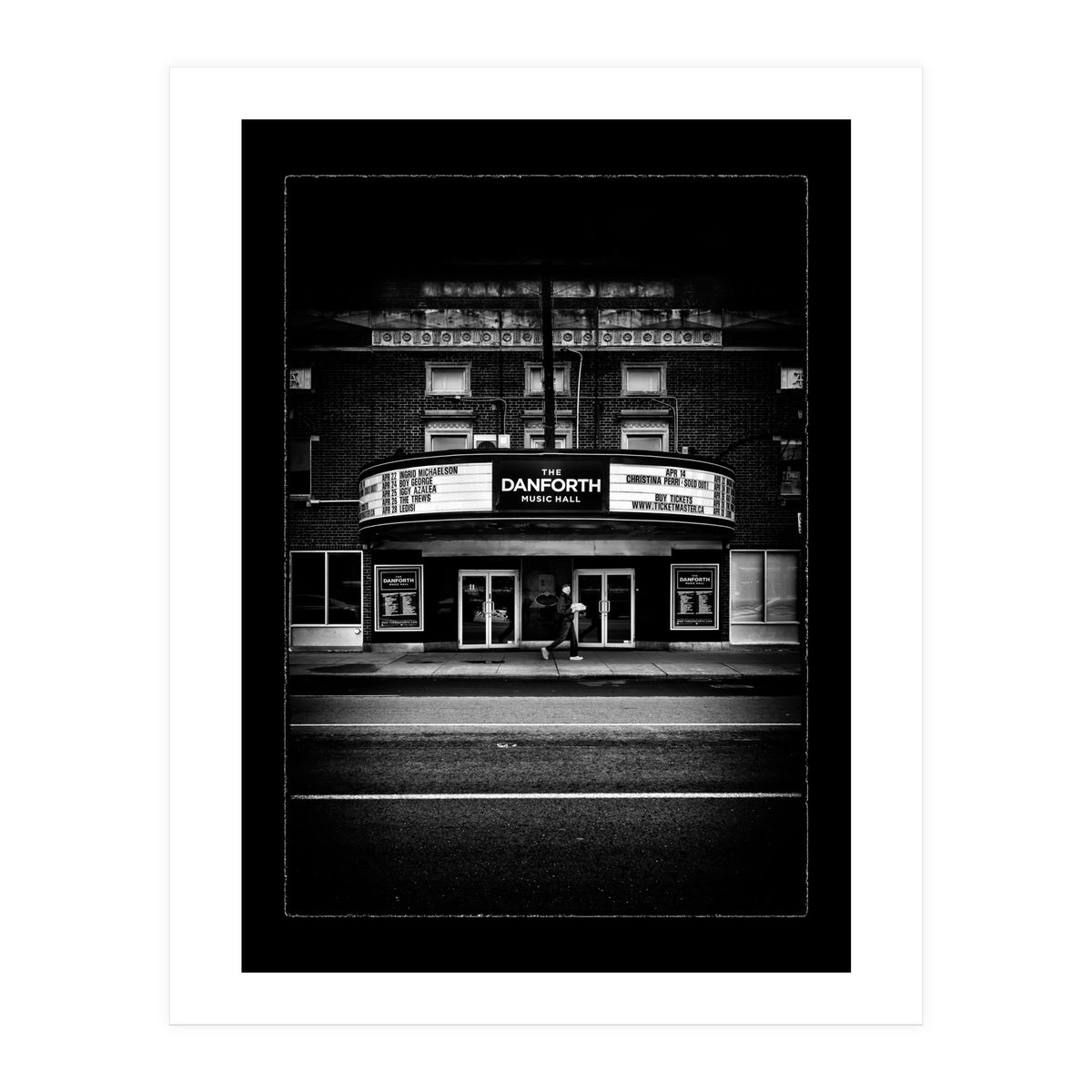 The Danforth Music Hall No 1 with Border (Print Only)