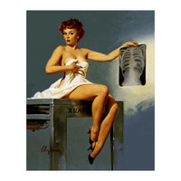 Pin Up Sexy Girl At The Doctor (Print Only)