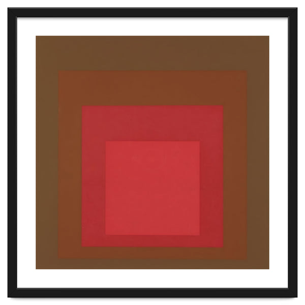 JOSEF ALBERS - HOMAGE TO THE SQUARE, RED, BROWN