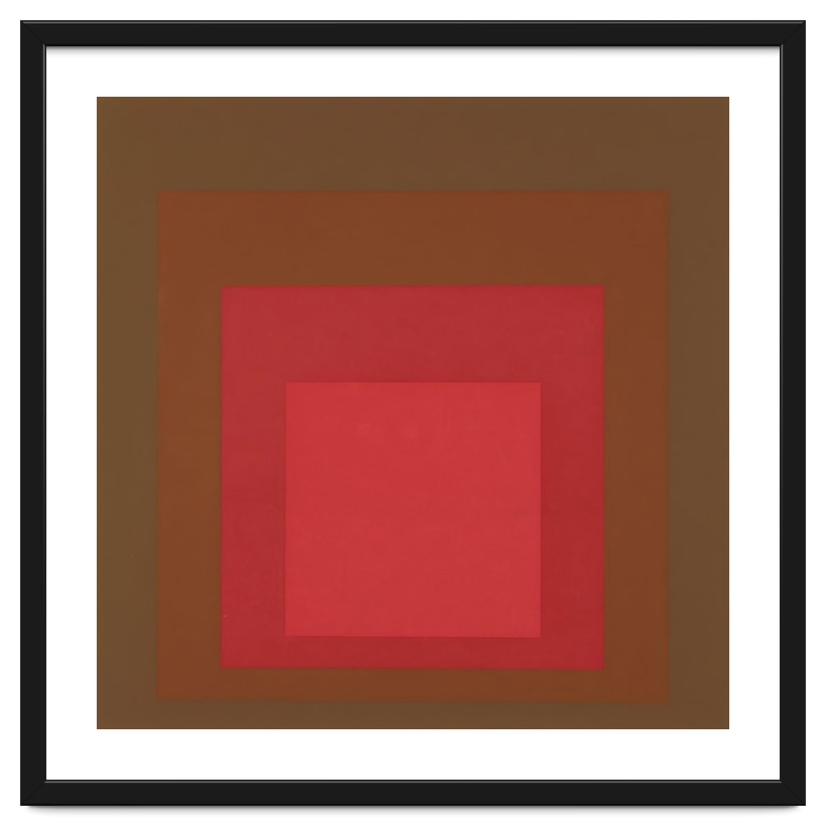 JOSEF ALBERS - HOMAGE TO THE SQUARE, RED, BROWN