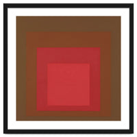 JOSEF ALBERS - HOMAGE TO THE SQUARE, RED, BROWN