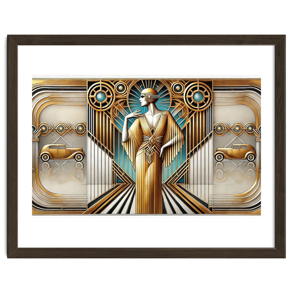 Gatsby Woman Art Deco Scene