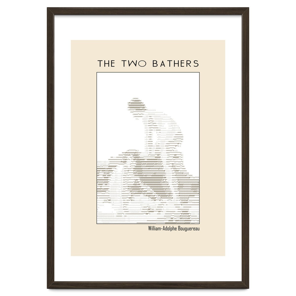 The two bathers (1884) – William-Adolphe Bouguereau (ascii art)