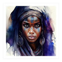 Watercolor Tuareg Woman #4 (Print Only)