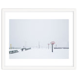 Snow-covered Basketball court and side bench thumbnail